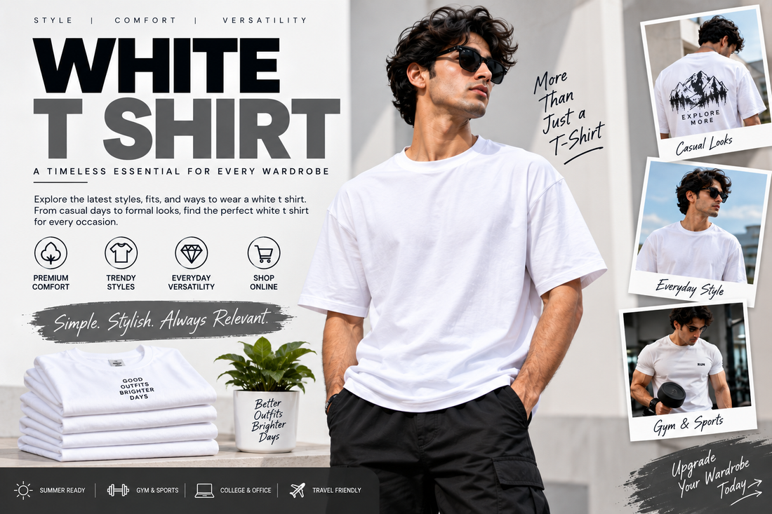 Premium White T Shirt For Men: Perfect Fit & Daily Wear