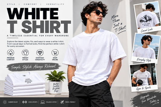 Premium White T Shirt For Men: Perfect Fit & Daily Wear